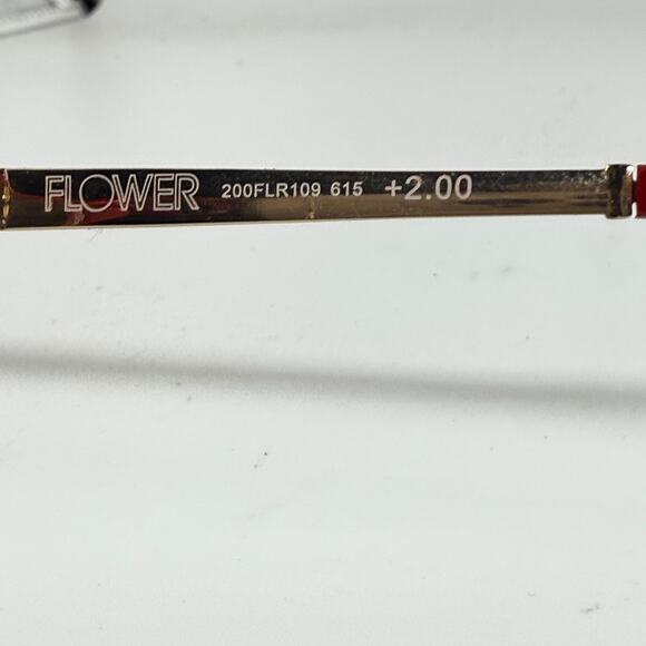 Flower Eyewear Glasses Womens Red 200FLR109 615 +2.00 Frames H19084 - Picture 6 of 7